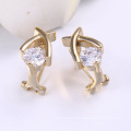 saudi gold jewelry earring with 14k gold plated